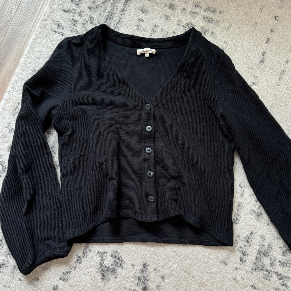 Madewell Black Bell Long-Sleeve Top
